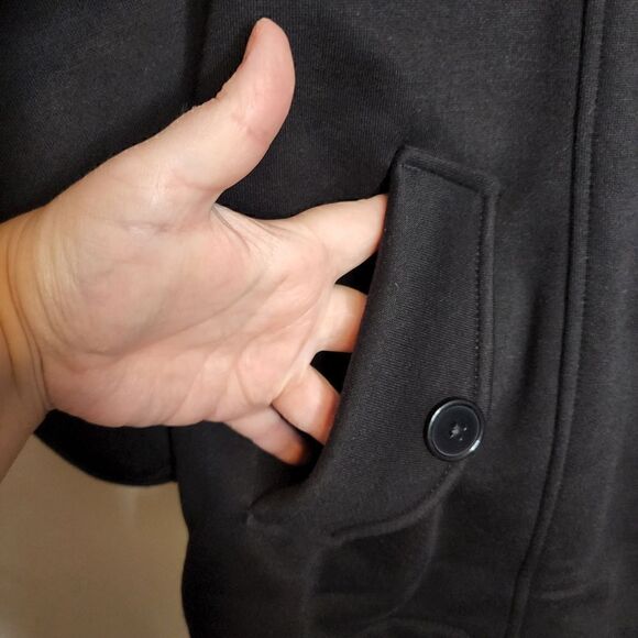 5X 28W Torrid Black Minnie Mouse Pea Coat Disney Fleece Knit Embroidered Jacket - Picture 3 of 9